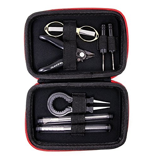 VEEAPE DIY Tool Kit, Ceramics Tweezers/Coil Set/Plier/Coil Brush/Folding Scissors/Cross-Screwdriver/Flathead Screwdriver with a Zipper Bag - Thumbnail 6