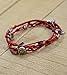 Heart & Hamsa Multi Charms Double Wrapping Handmade Bracelet in Red for Love and Happiness