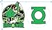 Popfunk Youth Green Lantern Logo T-Shirt for Boys & Stickers (Medium, Kelly Green)