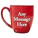 GiftsForYouNow Any Message Here Red Bistro Personalized Ceramic Coffee Mug with Text, 16 oz.