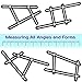 Template Tool Ruler RE2LS - Premium Aluminum Alloy four folding ultra nook, multi angle measurement tool for Handymen, DIY-ers