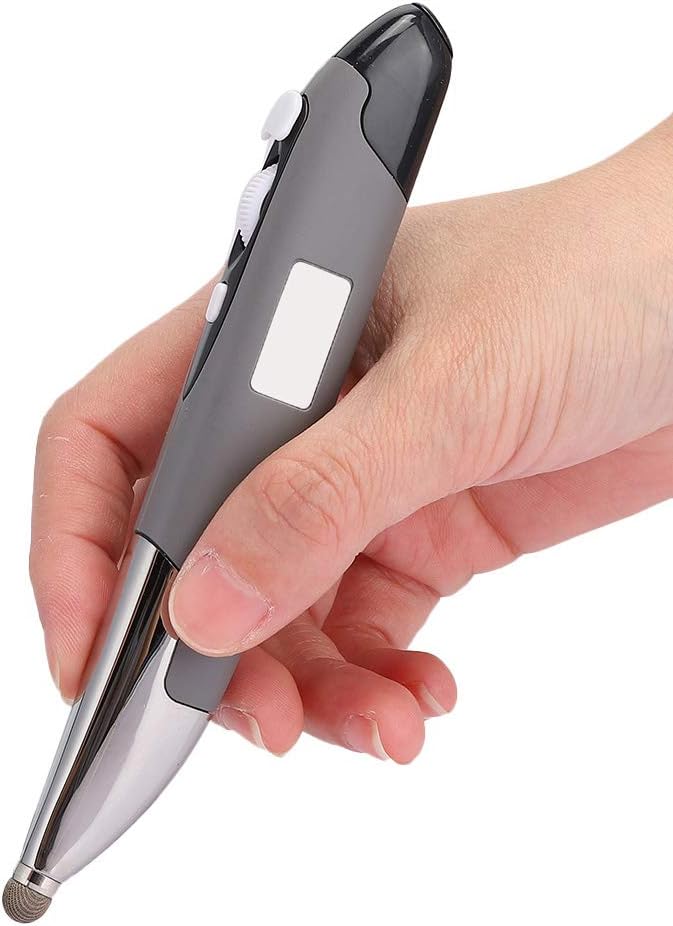 Wireless Pocket Pen Mouse, Adjustable 800/1200/1600dpi USB Light Pen for Laptops Tablets, Smartphones
