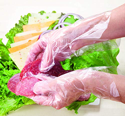 Clean Ones Disposable Food-Safe Poly Gloves, One Size, 2000 Count