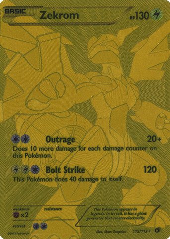 Pokemon - Zekrom (115/113) - Legendary Treasures - Holo (Pokemon Gold Best Pokemon)