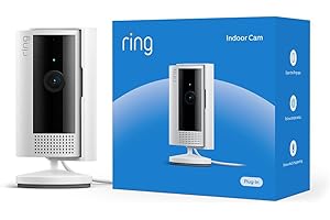 Ring Indoor Cam, Home or business security in 1080p HD video, White
