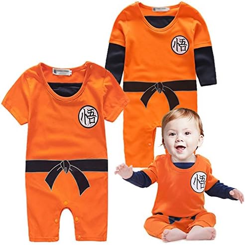 Magictolife Baby Boys' Dragon Ball Goku Costume Romper Onesie Jumpsuit Long 70