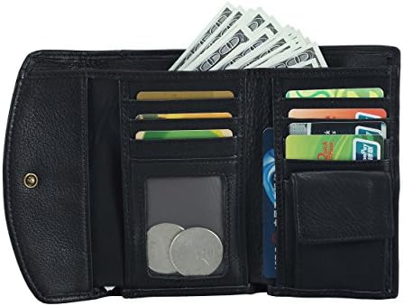 Panda Kelly Men Leather Card Holder Coin Purse Trifold Wallet