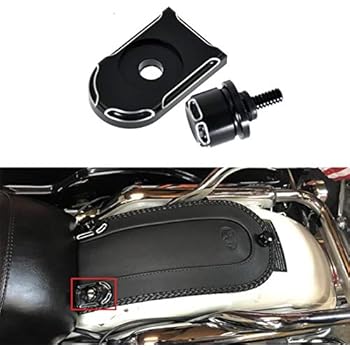 YHMTIVTU Black Aluminum Seat Bolt Screw Mount Knob Cover Kit for Harley Touring 1996-2016