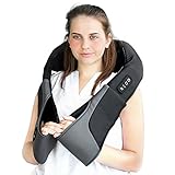 Dr. Anna Luxury Shiatsu Neck Shoulder and Back Massager with Heat To Relieve Back Pain - Back Massager Belt - 3D Rotation Kneading Massage Pillow with Best Humanly Touch - Full Body Massage – Portable
