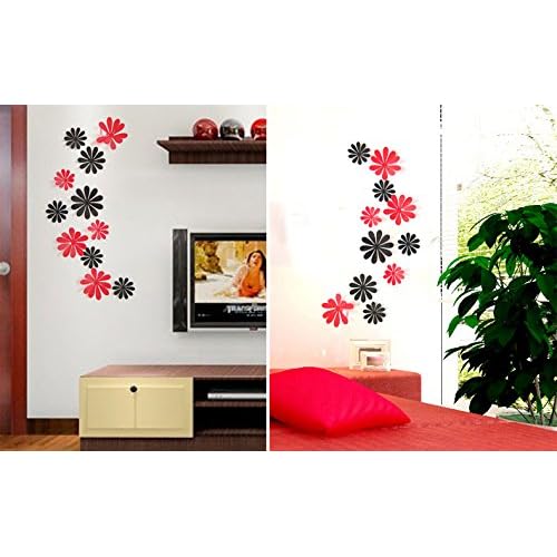 Outlet Ufengke 12 Pcs Flores 3d Pegatinas De Pared Diseno De Moda