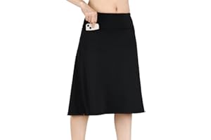 CZRLHYT Womens Skorts Modest Knee Length Skirts Athletic Midi Active Running Skirt