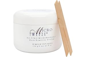 MICRO TWEEZE No-Strip Microwaveable Hair Removal Wax Kit, Stripless Waxing System for Face and Body, Smooth and Long-Lasting Results, Ideal for All Skin Types