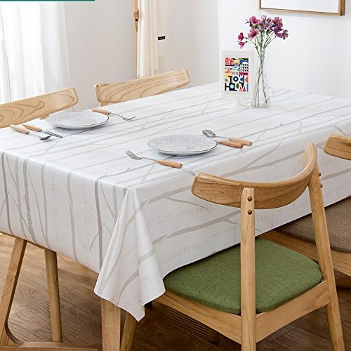 Zeafeel Heavy Weight Pvc Wipe Clean Vinyl Waterproof and Mildew-proof Dinner Picnic Table Cover (55 Inch x 86 Inch, Birch Tree)