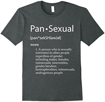 Mens Pansexual Shirt Definition Flag Pride Banner Accessories Medium Dark Heather
