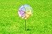 Dreamline Product Garden Pinwheel 3 Pack Made of Durable 100% Weatherproof Nylon and Fiberglass | Rainbow Colored Spinner for Gardens Dance in The slightest of breezes.