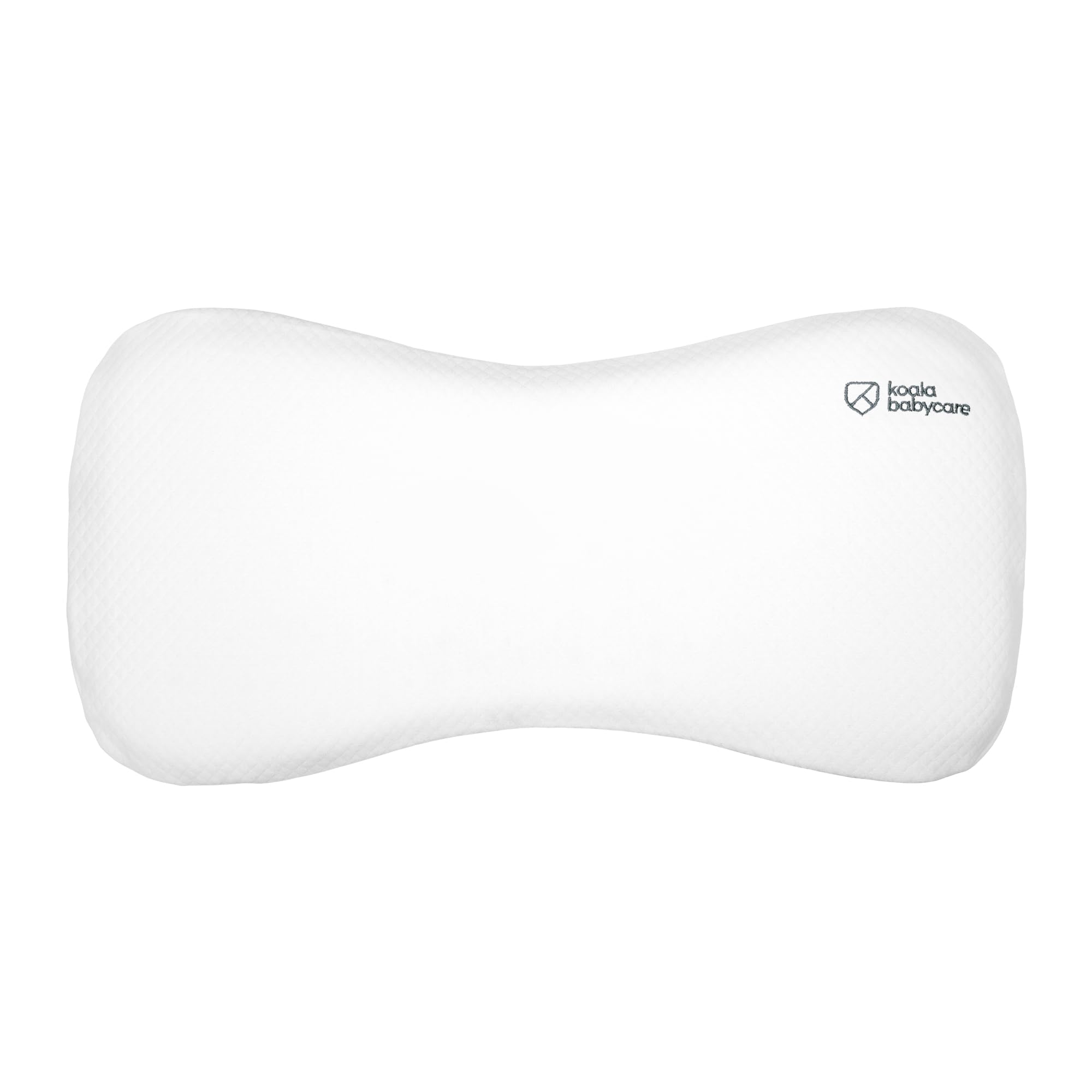 KOALA BABYCARE Plagiocephaly Baby Pillow with Two Removable Pillowcases to Help Prevent and Treat Flat Head Syndrome in Memory Foam - Koala Perfect Head - White