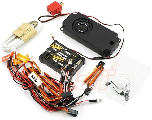 KASOTEK RC Car Voice Sound System &amp; Flashing Lights / 2 In 1 RC Car Audio Accessories Loudspeaker Model