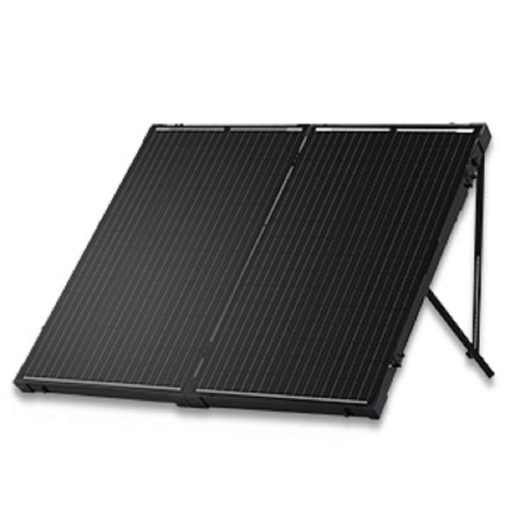 Renogy Maleta portátil con paneles solares de 200 W, 12 V, con controlador de carga impermeable de 20 A, panel solar plegable de 200 W con soporte ajustable, cargador solar para central eléctrica, RV, camping, SUV, fuera de la red