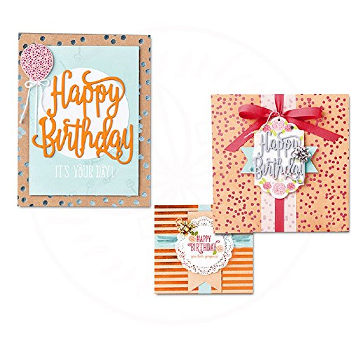 TTLIFE Happy Birthday Die Cutting Dies Embossing Stencil Card Decoration Scrapingbook DIY Crafts