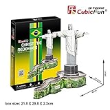 3D Puzzle Christ the Redeemer CubicFun 3D Puzzle C187h 22 Pieces Decorative Fashion Best Seller Exiting Fun Educational Historic Playing Building Game DIY Holiday kids Best Gift Toy Set