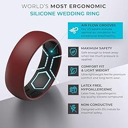 ThunderFit Men's Air Groove 7.8mm Wide 1.8mm Thick