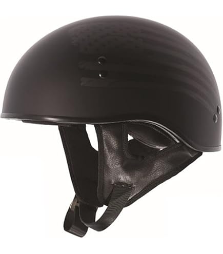 TORC T55 Spec-Op Half Helmet with 'Flag” Graphic (Flat Black, Medium) : Automotive