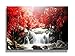 yixuanwall art -canvas Prints,Red waterfall Wall Art oil Paintings Printed Pictures Stretched for Home Decoration hs0013