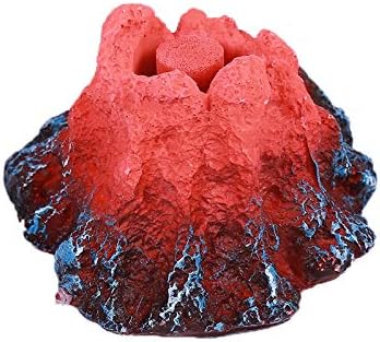 Happie Shop Mini Bubbling Volcano with Air Stone Diffusing Bubbles Aquarium Decorations (Multicolour)