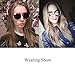 Cat Eye Mirrored Flat Lenses Metal Frame Women Sunglasses, with Anti-allergy Silicone Nose Pads (Gold Pink)