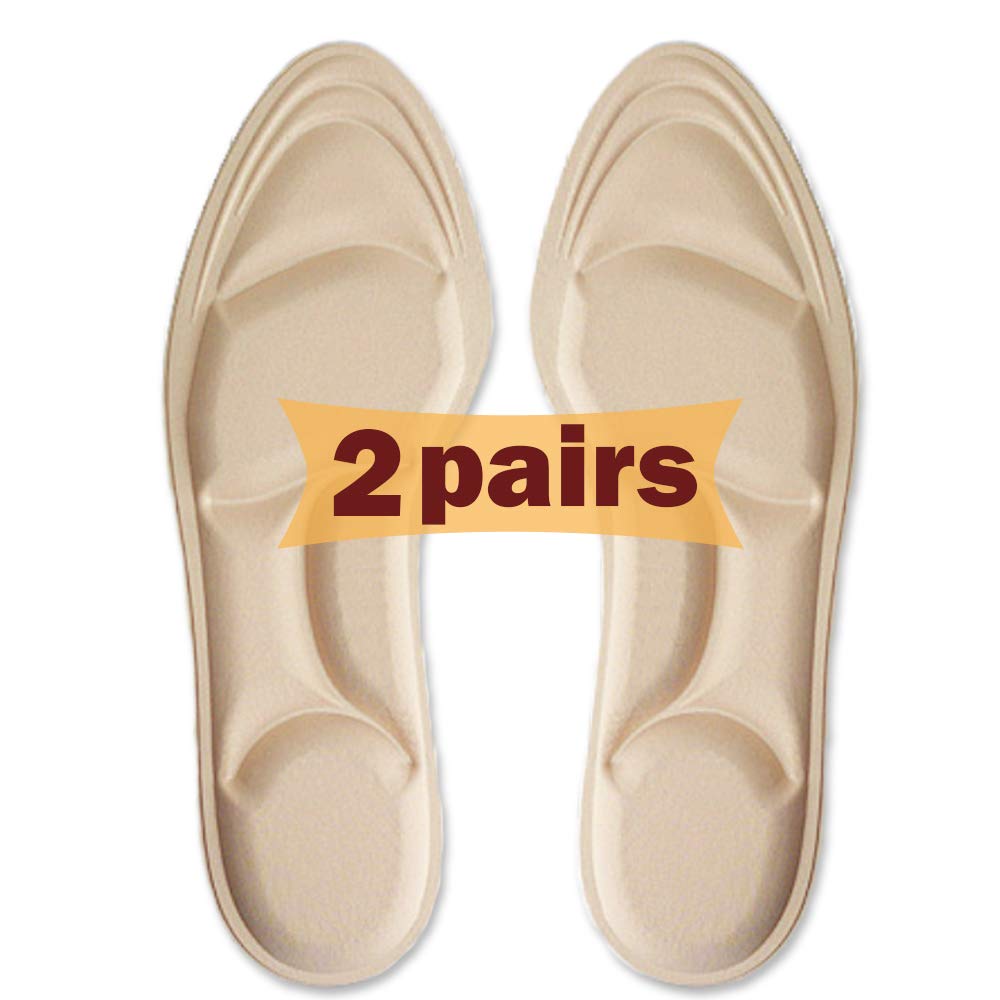 Photo 1 of Shoe Insoles Women, Arch Support Insoles Breathable, New Material,5D Sponge Barefoot Comfort Insoles and High Heel Inserts (Beige(Women))