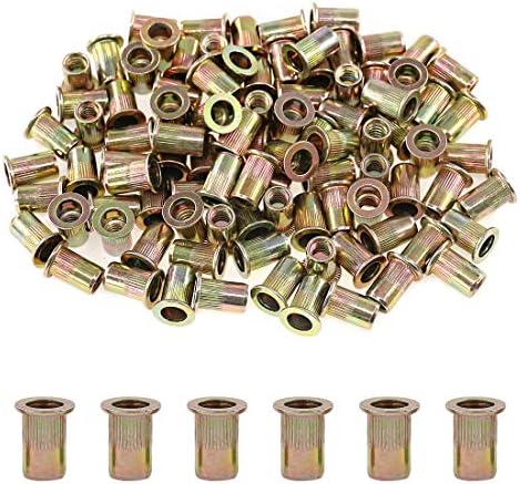 175pcs Set Rivet Nut Kit Mixed Zinc Steel Rivnut Insert Nutsert Threaded M3-M10