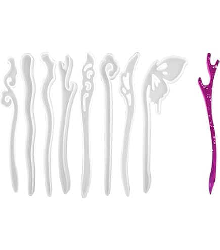 Amazon.com: Hairpin Molds, 10PCS Silicone Hairpin Molds Hair  display picture 1