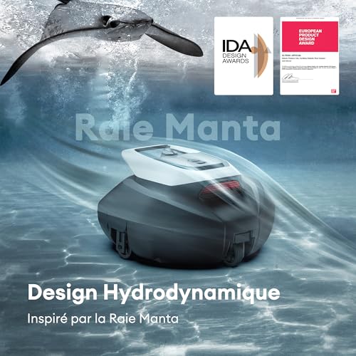 Ultenic Pooleco 10 Robot Swimming Pool, 90 Min, 80 m², Wireless Pool Robot, Self Parking, 3 Hours Quick Charge, Hookless Recovery Design, Suitable for a Wide Range of Pools