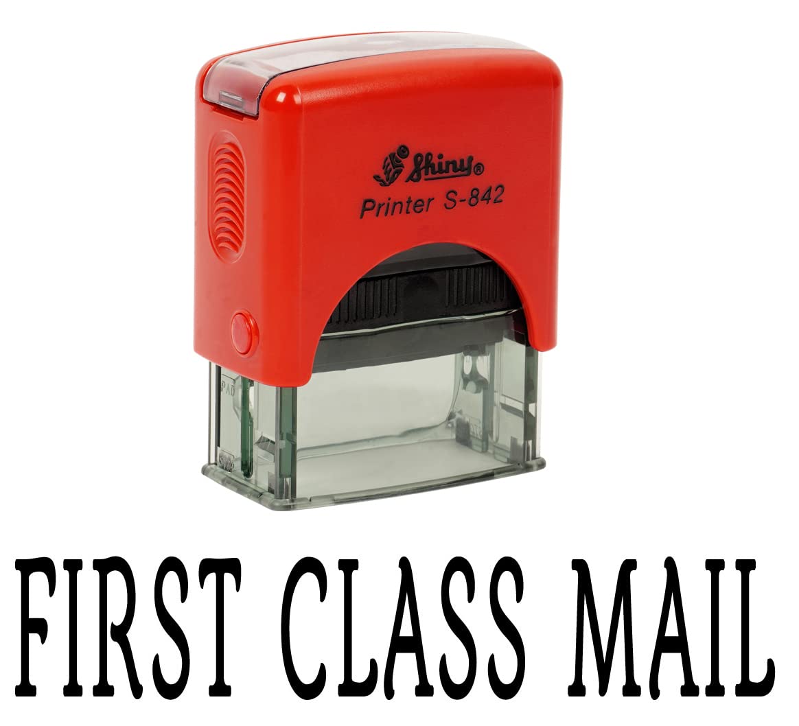 Printtoo First Class Mail Self Inking Rubber Stamp Custom Shiny Office Stationery Stamp