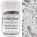 Hobbyland Edible Sprinkles (Metallic Silver Edible Glitter Flakes, 1/4 oz)
