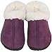 Luxehome Women's Cozy Fleece Plush House Slipper (6.5-7.5 US, Purple)