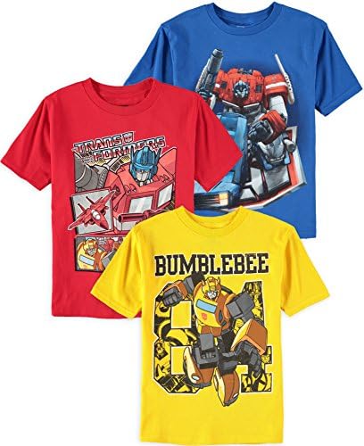 Transformers Short-Sleeve T-Shirt 3-Pack (Red/Blue/Yellow, 4)