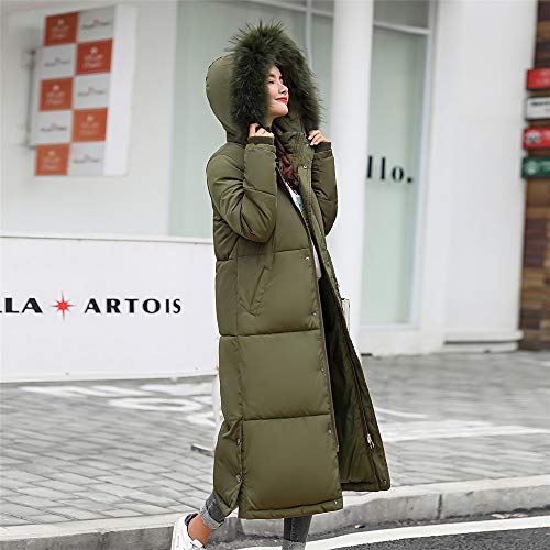 Overcoat for Women, Misaky Winter Long Down Cotton Parka Hooded Coat Quilted Jacket Outwear(Army Green, Large)