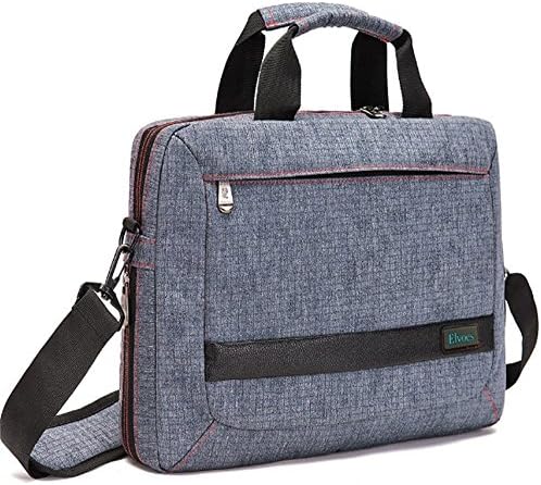Laptop Bag 14 Inch Laptop Briefcase Multi-compartment Nylon Shoulder Messenger Bag Tablet Bag for Macbook/Lenovo/Dell/HP/Asus/Acer(Gray)