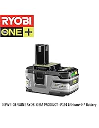 Batería Ryobi P191 de 18 V 3,0 AH LITHIUM+ HP con medidor de potencia clasificado para más potencia, recarga más rápida y tiempo de ejecución más largo, rendimiento significativo para todas las herramientas Ryobi One +