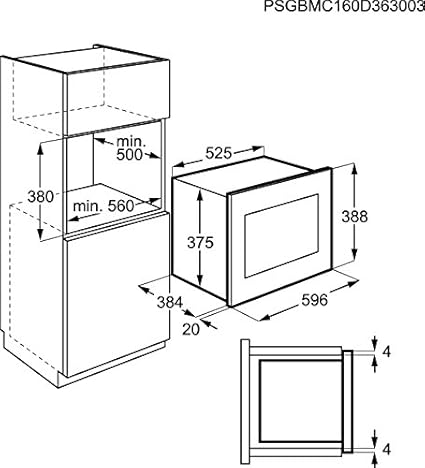 AEG MBE2657S-M acero fino Einbau-microonda Solo: Amazon.es ...