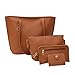 Set of 3PCS Women Large Shoulder Bag Cross-body Bags Leather Handbag Cheap for Girl by TOPUNDER B