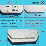 Beser Lee Cork Board Tiles Set, Self Adhesive Hexagon Felt Display Pads view 6
