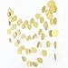 MOWO Glitter Paper Garland Circle Dots Hanging Decor,2'' in Diameter,9.8-feet(Gold Glitter,2pc)