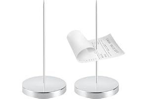 TKYZMS 2Pcs Stainless Steel Receipt Holder & Ticket Stabber,Receipt Spike,Bill Fork,Check Spindle - Perfect for Office,Home,Restaurant