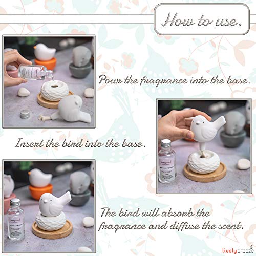 Lively Breeze Little Bird Nest, NonElectric Ceramic Diffusers for