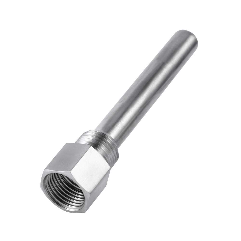 Stainless Steel Thermowell 1/2 inch NPT Threads for Temperature Sensors, Thermometer Instruments Thermowells.