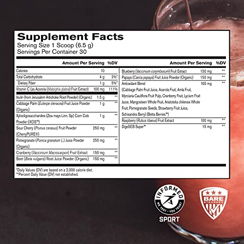 BARE PERFORMANCE NUTRITION BPN Strong Greens (Lemon) & Reds (Strawberry
