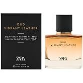 Zara Oud Vibrant Leather Perfume for Men Oriental Woody with Bergamot, Oud &amp; Patchouli Eau de Parfum EDP 60ml (2.03 fl. oz)