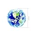 WANGZHIMING Removable 3D Luminous Blue Light Earth American Plate Pattern Self-Adhesive DIY Glowing Planets Wall Sticker for Kids' Room Nursery Living Room Home Decoraions
